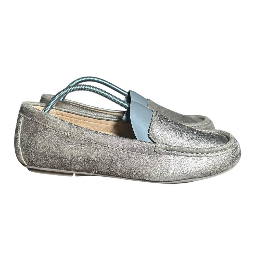 Vionic Metallic Silver Slip-On Loafers